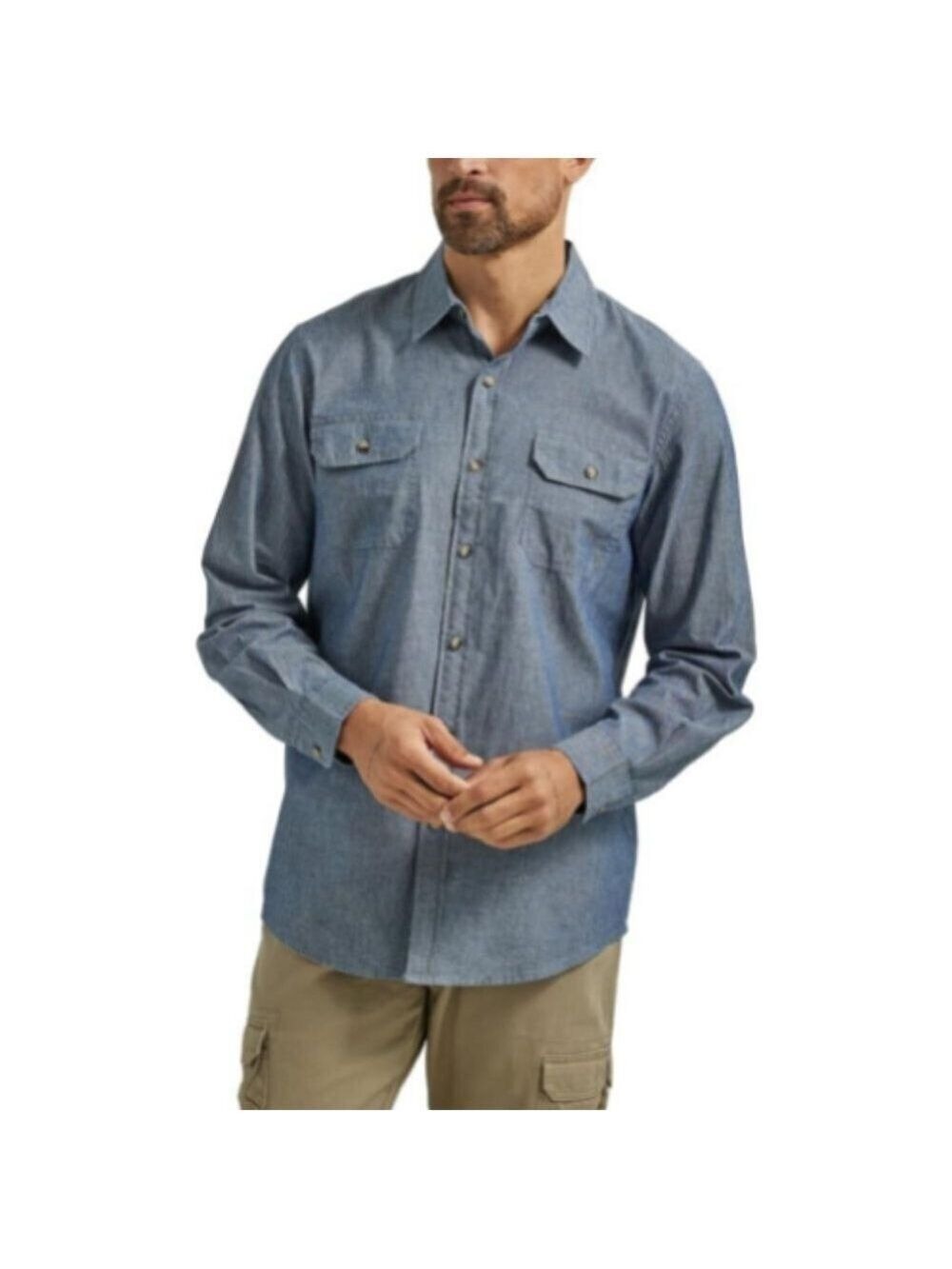 Wrangler Authentics Men's Long Sleeve Classic Woven Shirt Large